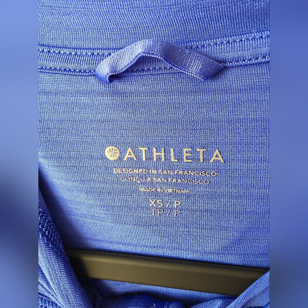 Athleta Pacifica Zip Hoodie Gorpcore Royal Blue UV Protection Coastal Athletic - Picture 3 of 8